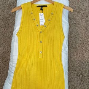 White House Black Market Yellow Top